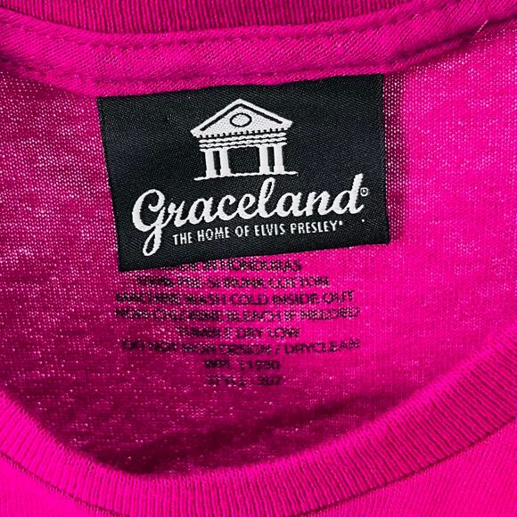 Elvis Presley "Home of Elvis" Graceland Pink Graphic T-Shirt Women’s SM - Picture 4 of 5